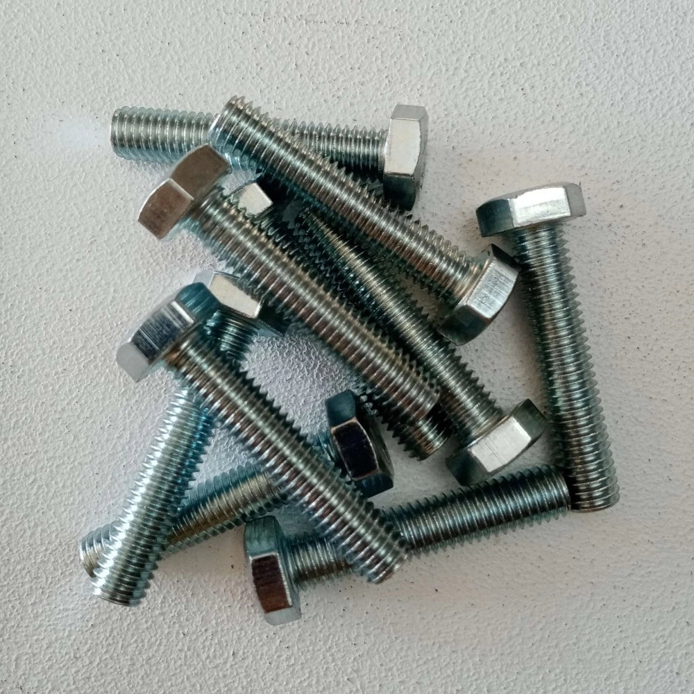Vite metallica zincata 8x20mm - 15pz chiave 13 testa esagonale tutta filettata