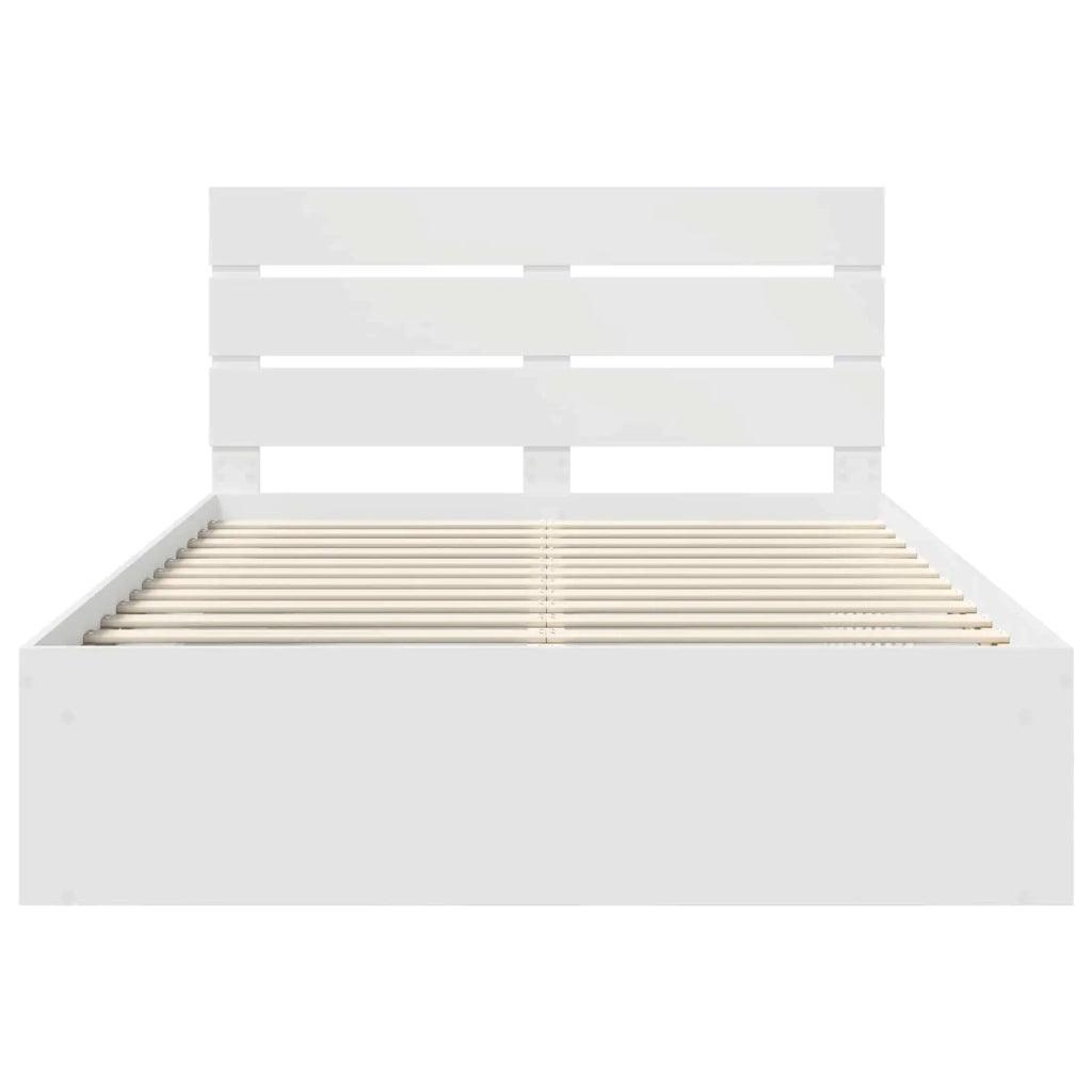 Struttura del letto-Giroletto-Rete del Letto Bianco 140 x 190 cm Pino massello 729747