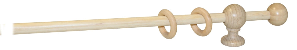 BASTONE LEGNO A STRAPPO D 23 NATUR. 160CM C/SUPP.- 1,0 pz
