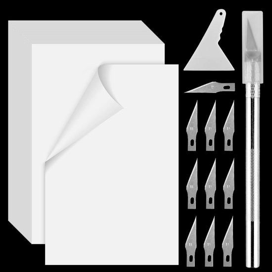 Set di 300 pezzi carta da rilascio per diamanti, 10 x 15 cm carta da rilascio doppia faccia, accessori per hobby con 10 forbici, con righello, accessori per pittura di diamanti, per opere d'arte fai da te