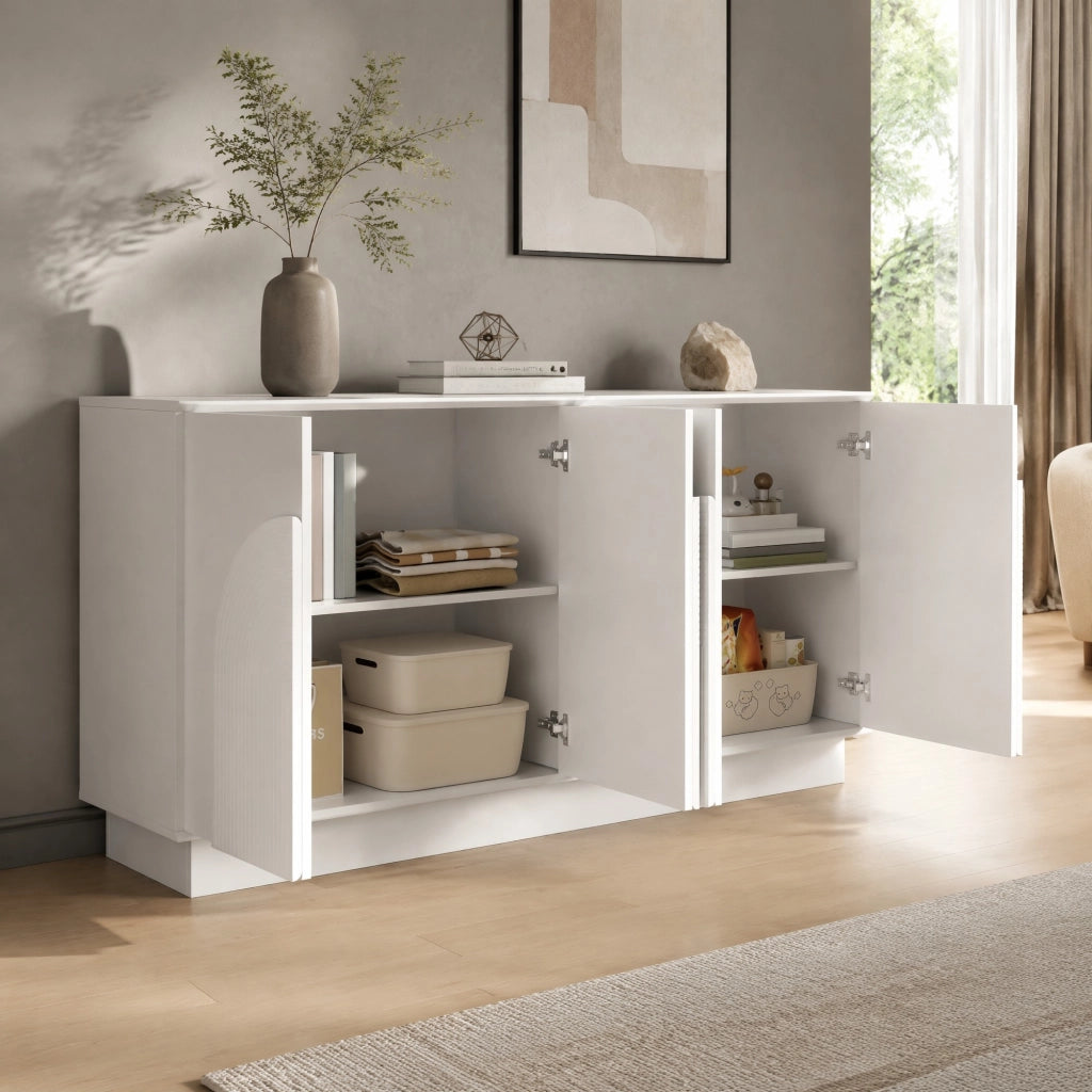 SIDEBOARD 160x38x80 cm Bianco MDF a 4 ante