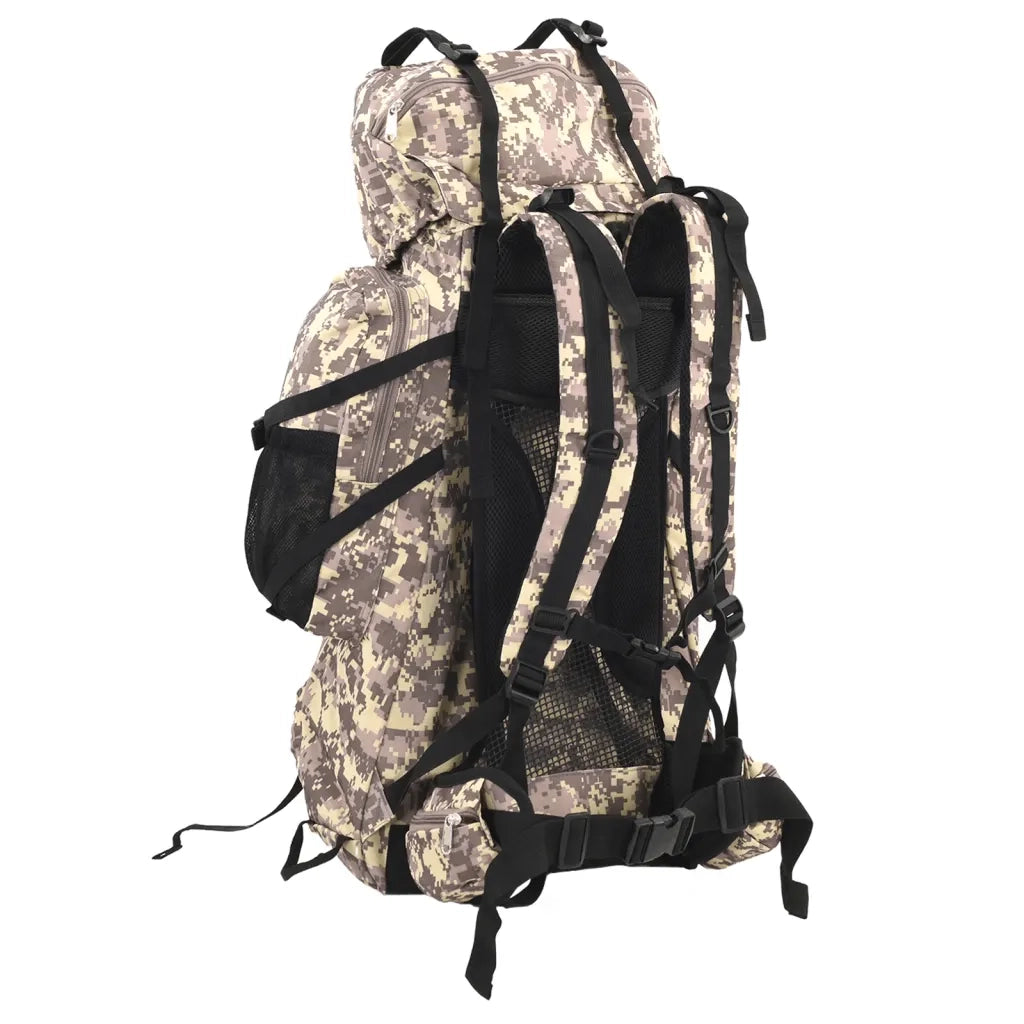 Zaino da Trekking Cammello Mimetico 80 L in Tessuto Oxford CFW4576164