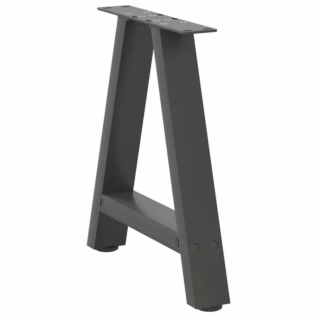 Gambe per Tavolino da Caffè a Forma di A 2 pz Antracite 38x(42-43) cm Acciaio 4012830