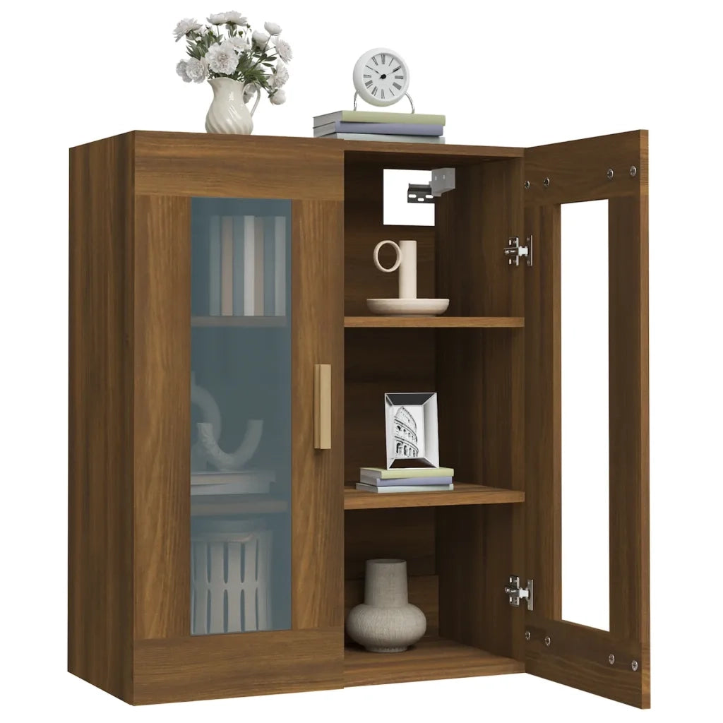 Armadietto Pensile a Parete Rovere Marrone 69,5x34x90 cm 817389