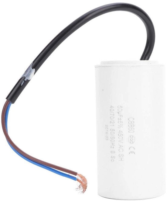 Condensatore di Avvio Motorizzato 50uF 450V - CBB60 - Bassa Perdita - Autoassemblabile - Ambientalmente Puro - Facile da Installare - Condensatore