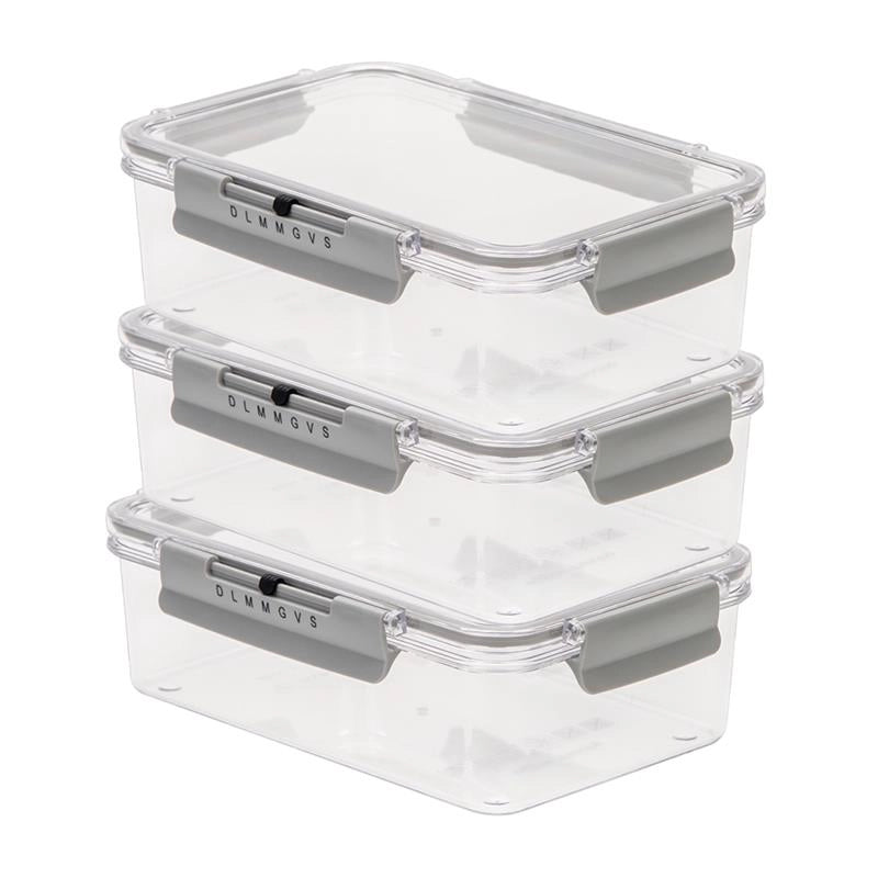 MA MAISON SET 3 CONTENITORI WEEKLY FRESH RETTANGOLARI 900 ML COPERCHI SALVAFRESCHEZZA E INDICATORE GIORNO DELLA SETTIMANA
