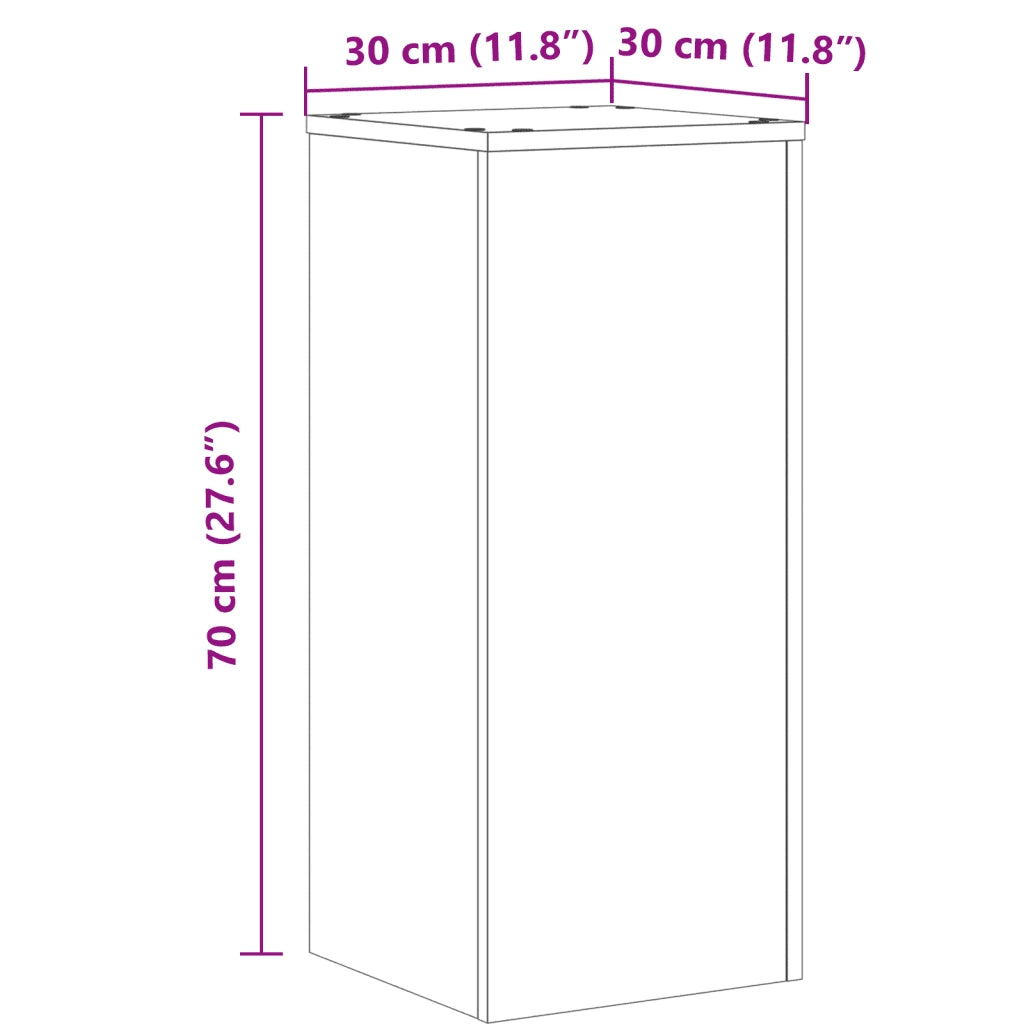 Supporti per piante | Sostegno per piante 2 pz Grigio 30x30x70 cm in Multistrato