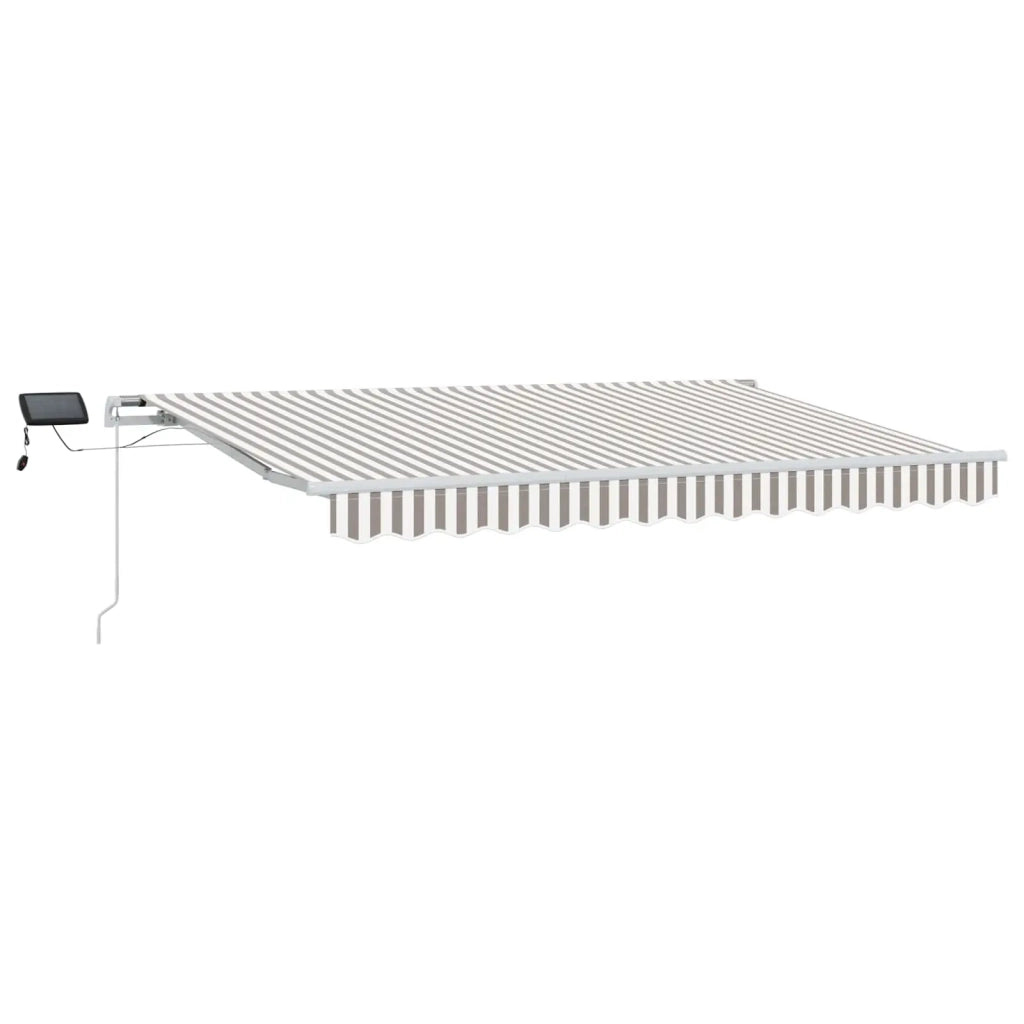 Tenda retrattile Grigio chiaro e bianco 450 × 350 cm 3426270