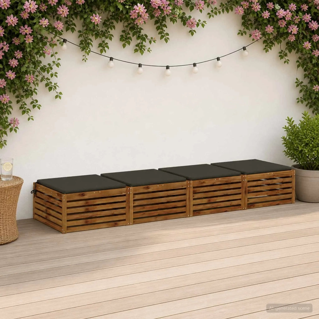 Cuscini per Sedia in 4 Pezzi SOEST 4 pz 100% Poliestere 944604