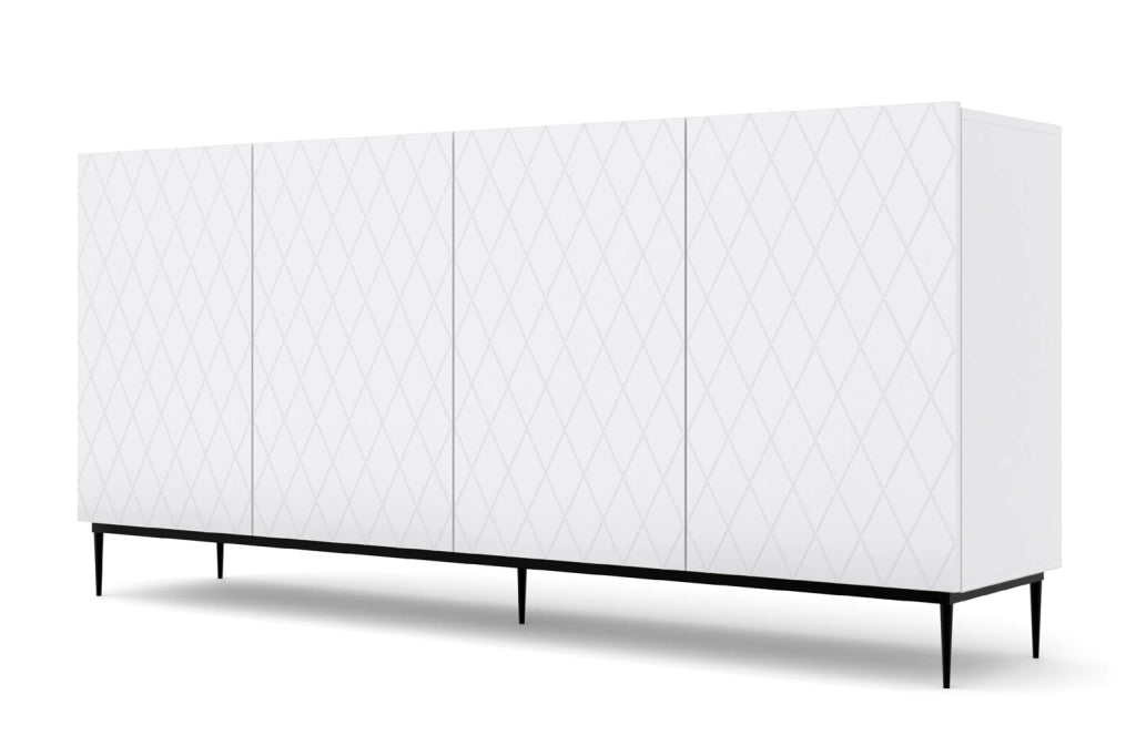 COLLEZIONE MOBILI DIUNA KOM4D 192 BIANCO OPACO MONTATURA NERA