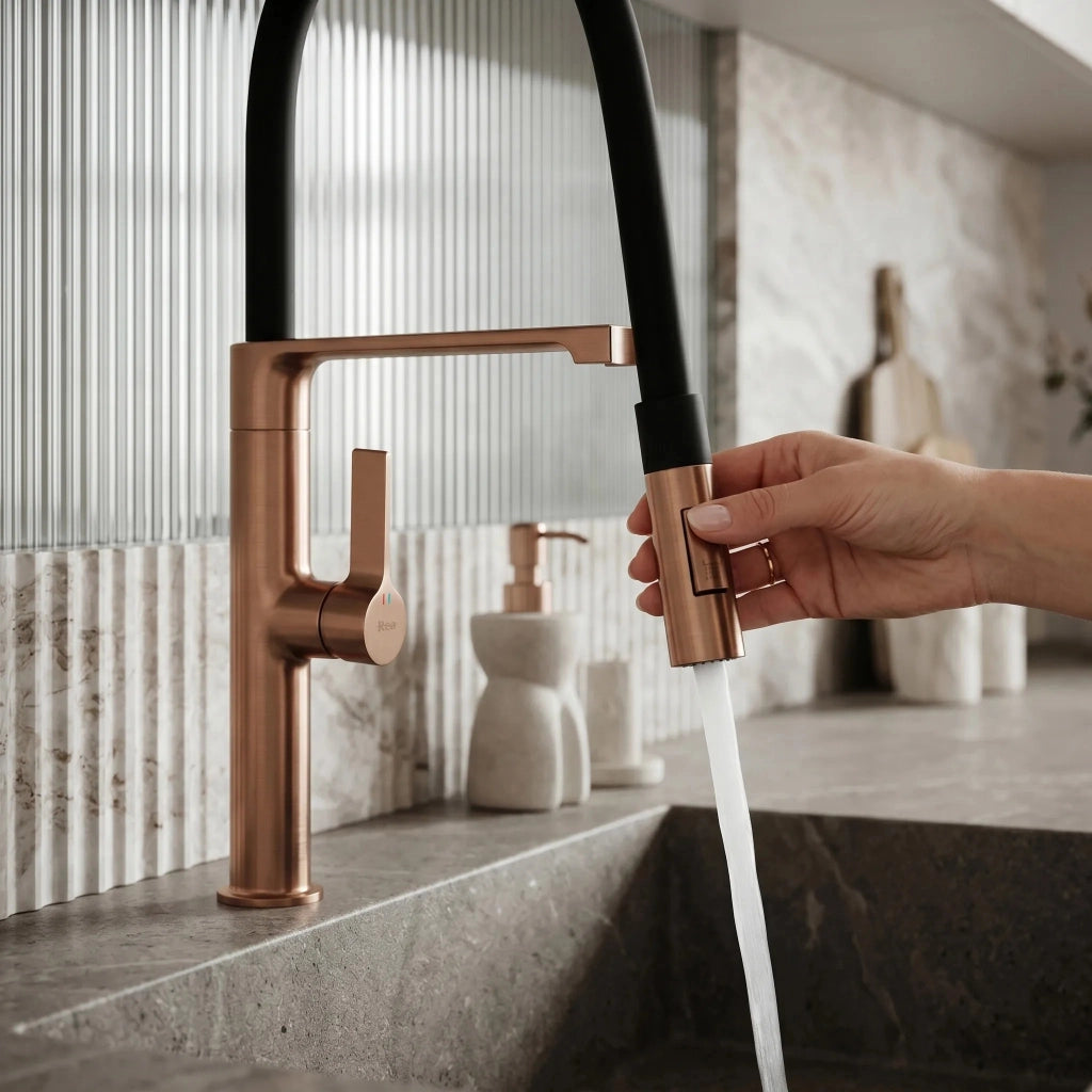 Rubinetto Da Cucina Rea Lago Brush Copper