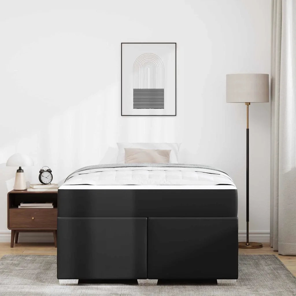 Struttura del letto con materasso Nero 120 x 190 cm Tessuto 3399230