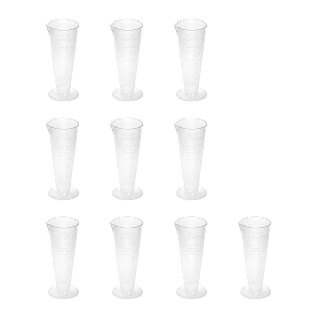 Bicchiere graduato con stelo 10 unità con beccuccio 50 ml 14_0005862