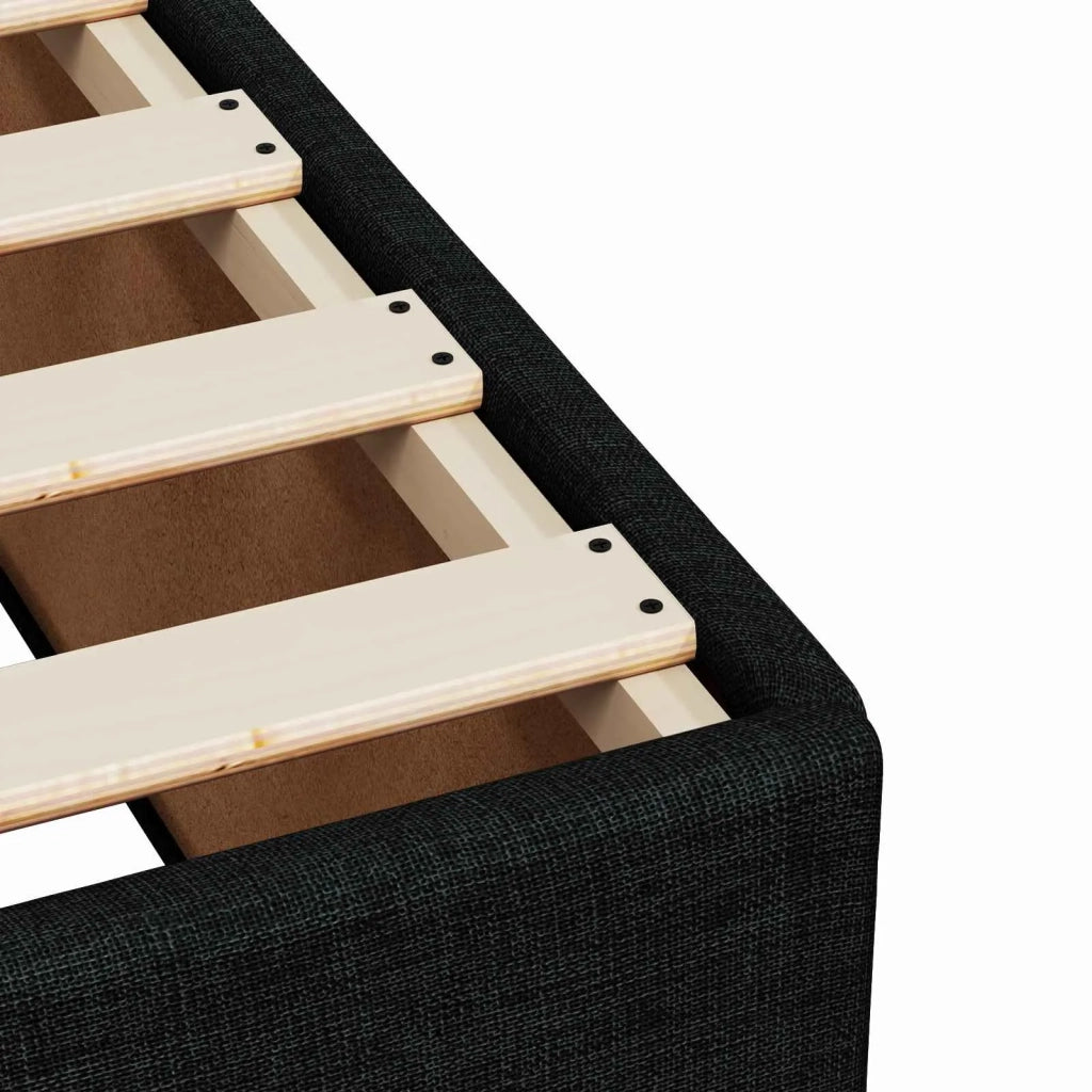 Letto box spring con materasso Nero 180 x 200 cm Tessuto 3450532