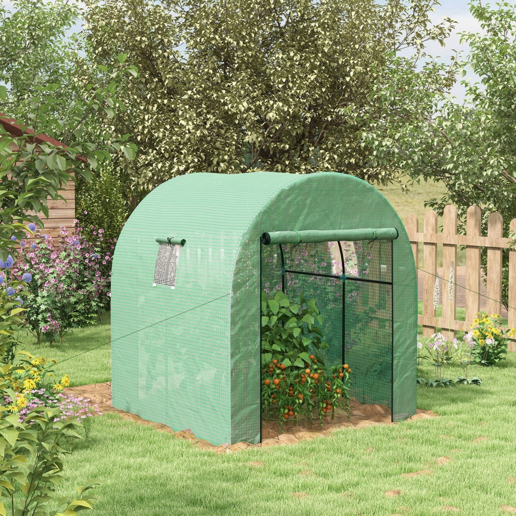 Serra da Giardino Tunnel ¨C Xylo ¨C PE 135g/m2 verde 180x180x200cm con 2 porte