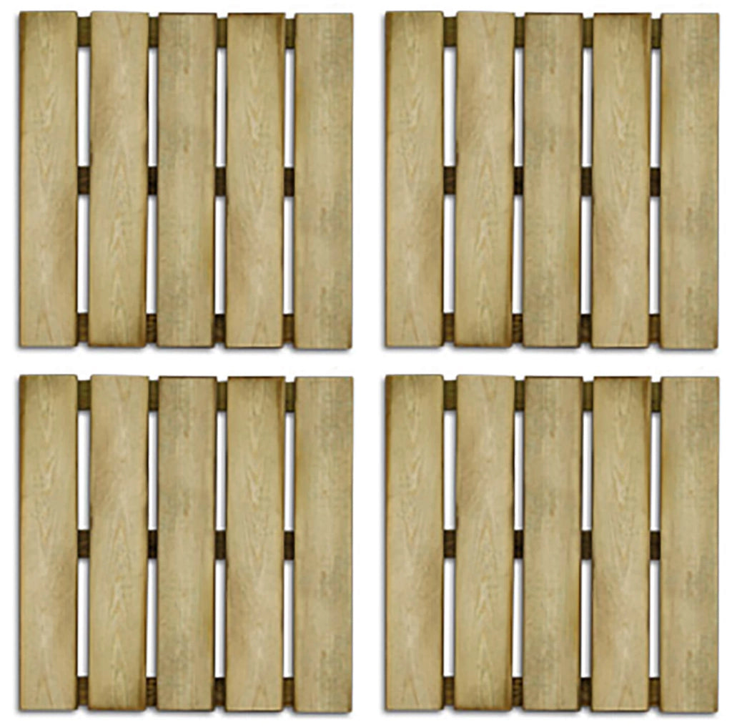 Pavimentazione da Esterno 4 Pezzi 50x50 cm in Legno Impregnato