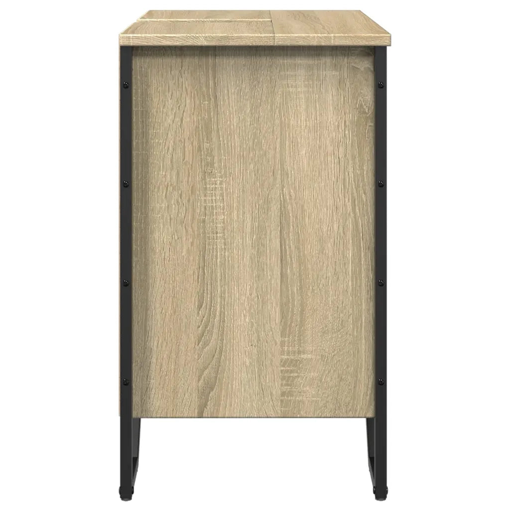 Mobile Lavabo Bagno-Armadietto da bagno Rovere Sonoma 60x35x60 cm in Truciolato