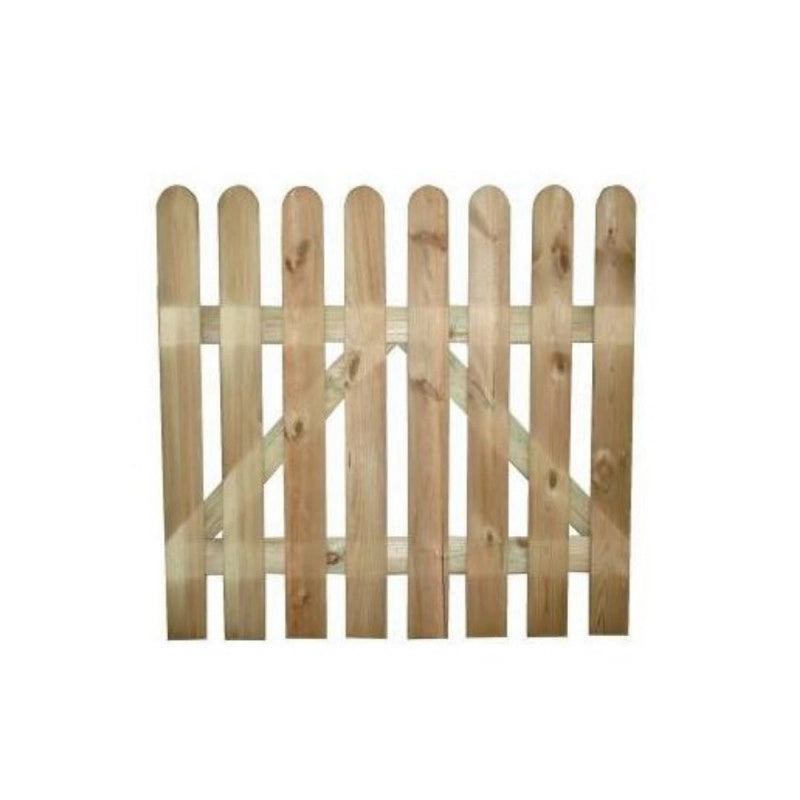 Cancelletto in legno 5 pezzi totali, altezza 100 cm larghezza 100 cm per recinzione giardino - Esterni da Vivere