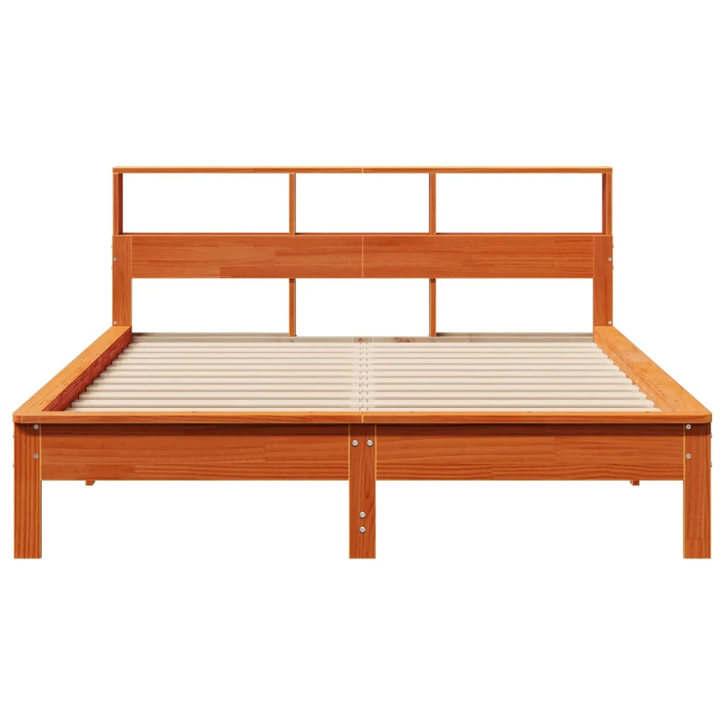 Letto senza Materasso Marrone Cera 150x200 cm in Legno di Pino 3309736
