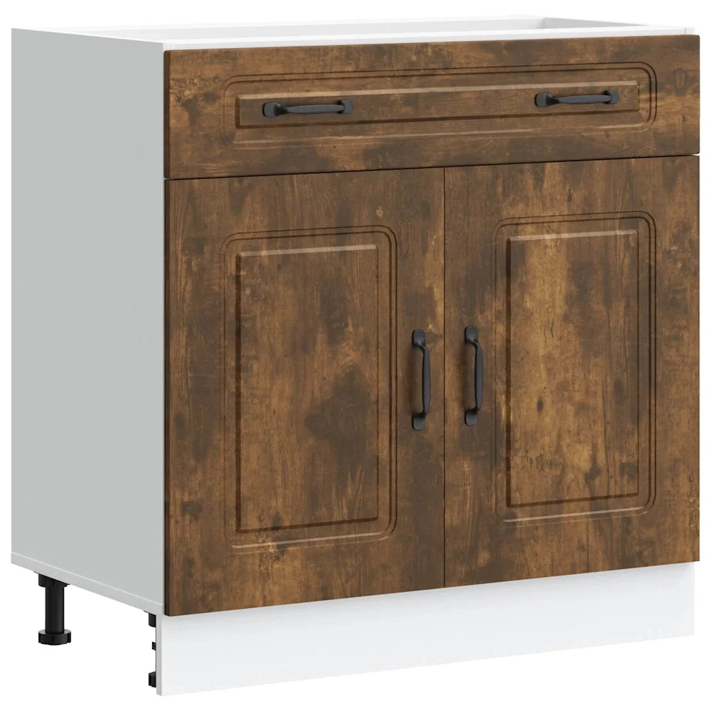 Pensile da cucina | Base da Cucina Kalmar Rovere Fumo in Legno Multistrato