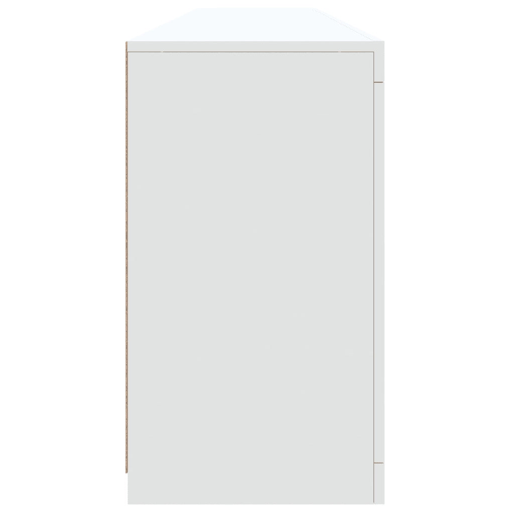 Credenza | Madia | Buffet da pranzo | Armadio da pranzo con Luci LED Bianca 202x37x67 cm