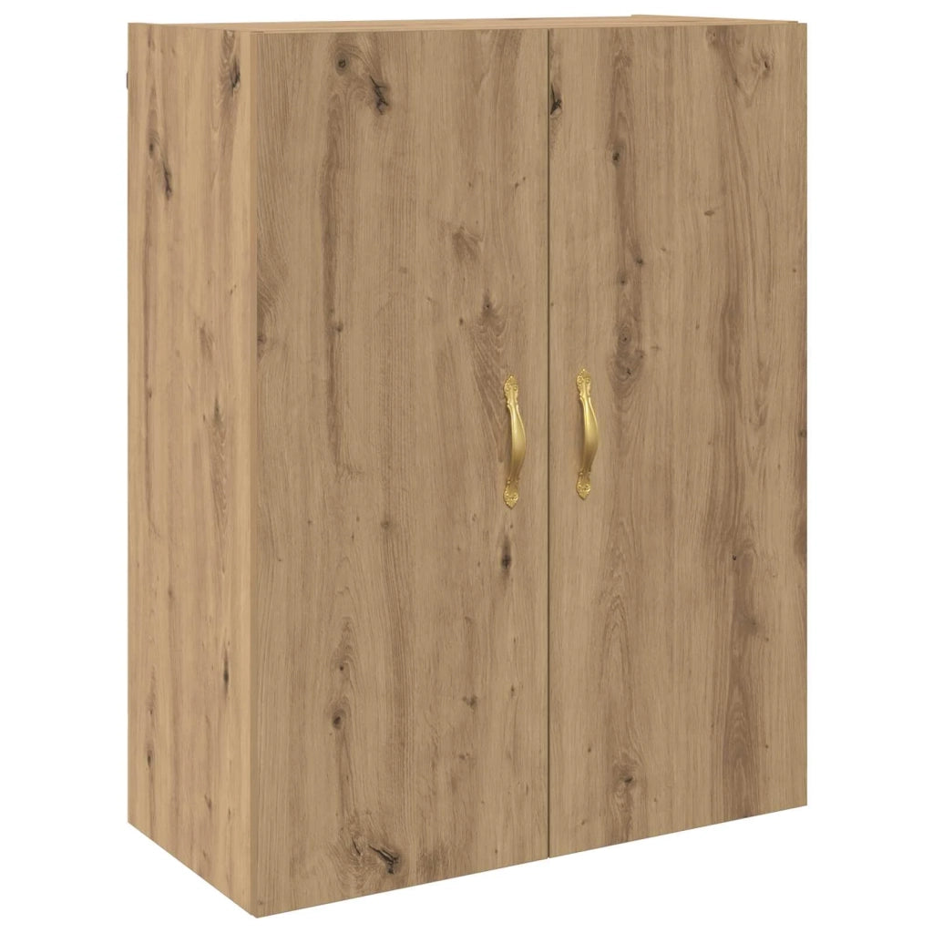 Armadietto a Muro | Mobiletto a muro 2 pz Rovere artigianale 69,5 x 34 x 90 cm