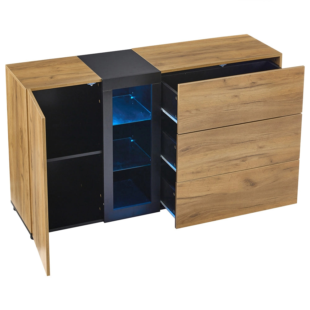 Console - Xylo - 3 cassetti vetrina 140cm moderno