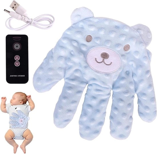 Cuscino da palmo per bambini - Sostegno per neonati con valvole automatiche (urso blu)