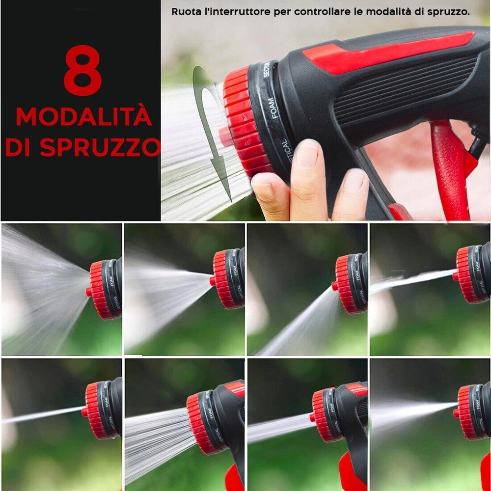 Trade Shop - Ugello Per Tubo Flessibile Serbatoio Sapone 200 Ml Spruzzatore 8 Getti Di Acqua -