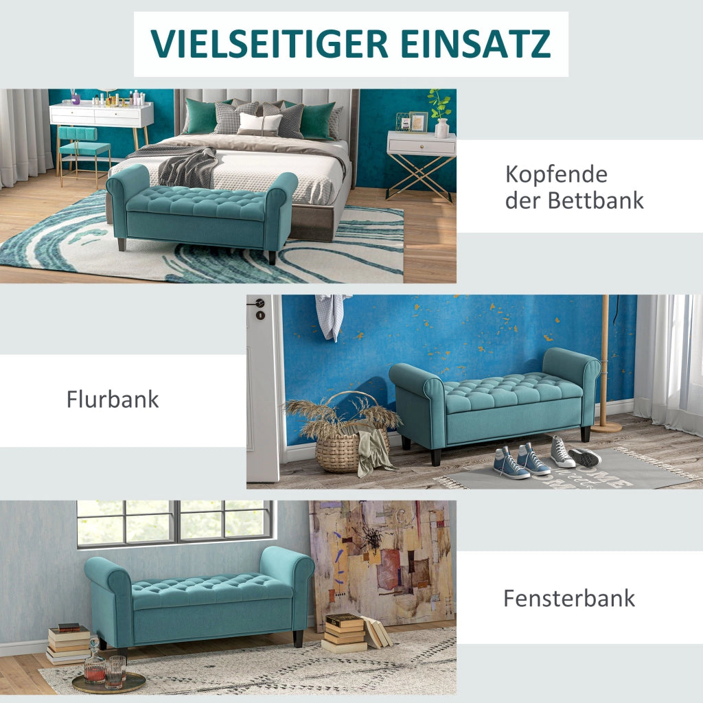 Divano imbottito con cassetti ¨C Minimal ¨C verde velluto