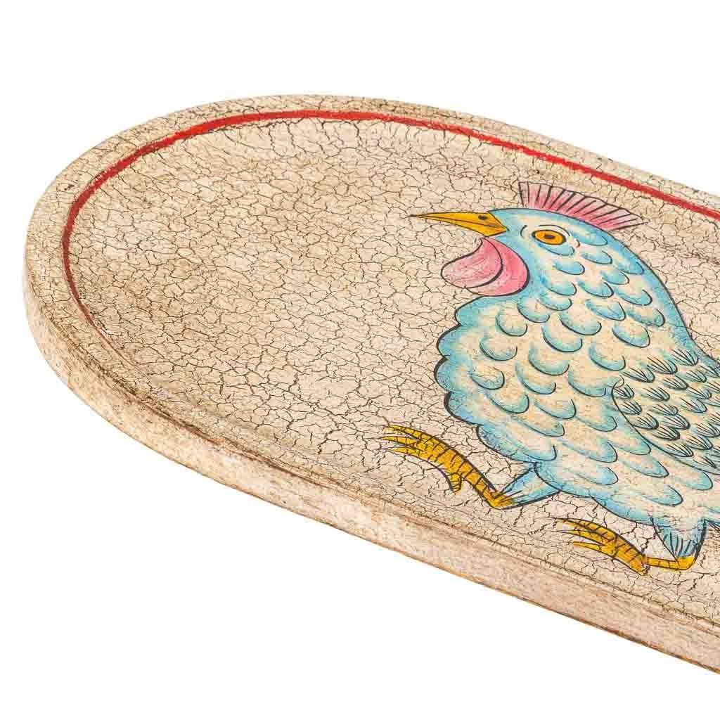 Vassoio in legno multicolore 48x2x25 cm