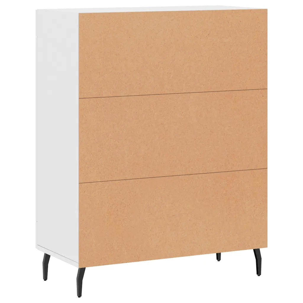 Credenza-Buffet-Armadio da cucina Bianca 69,5x34x90 cm in Legno Multistrato 299756