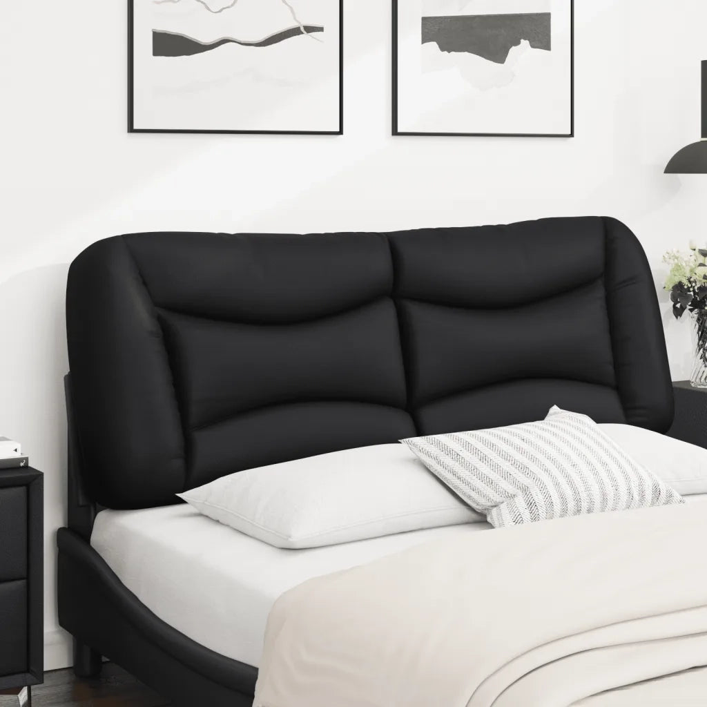 Cuscino Testiera Hvar Nero 120 cm in Similpelle 374568