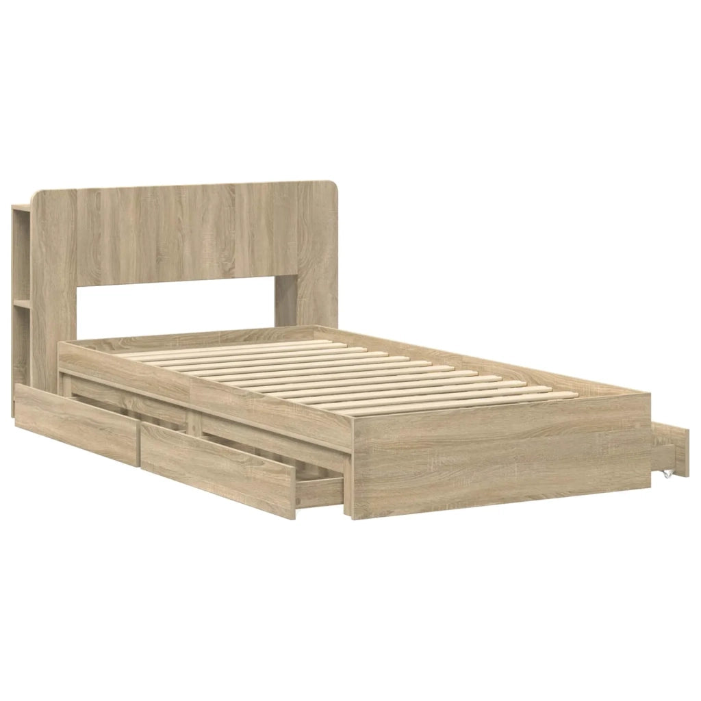 Telaio del letto con storage Rovere Sonoma 90 x 200 cm 3433555