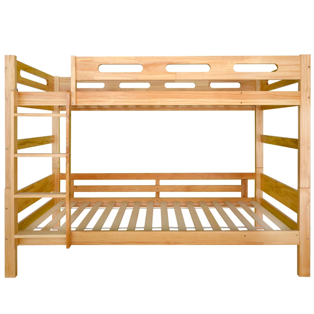 Letto a castello 90×200 cm; letto singolo; separabile in 2 letti singoli; senza materasso; in legno massello; naturale