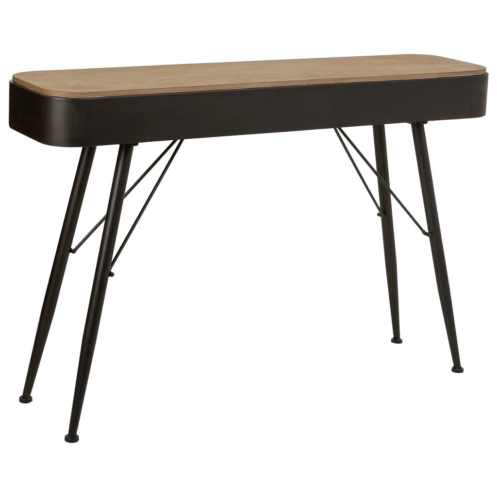 Console in legno e metallo marrone 120x32x80,5