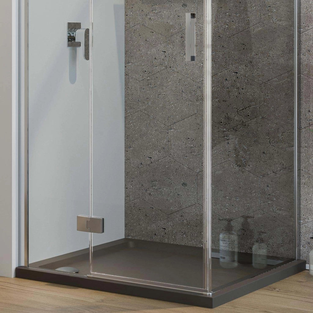 Box Doccia 80x50 CM H190 Trasparente con Easyclean mod. Flip Anta + Fisso