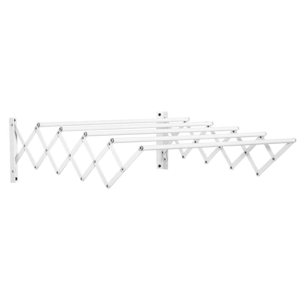 Stendibiancheria a Parete Estraibile e Pieghevole ¨C zephmum ¨C Bianco 63.5x60x20 cm