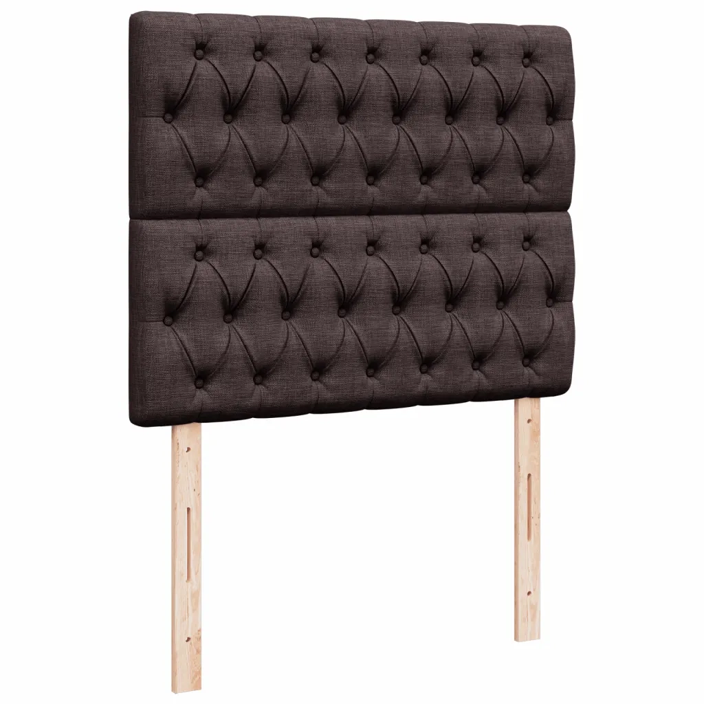 Giroletto a Molle con Materasso Marrone Scuro 120x190cm Tessuto 3292737