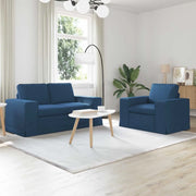 Divano 2 pcs Blu 182 x 80 x 82 cm Tessuto