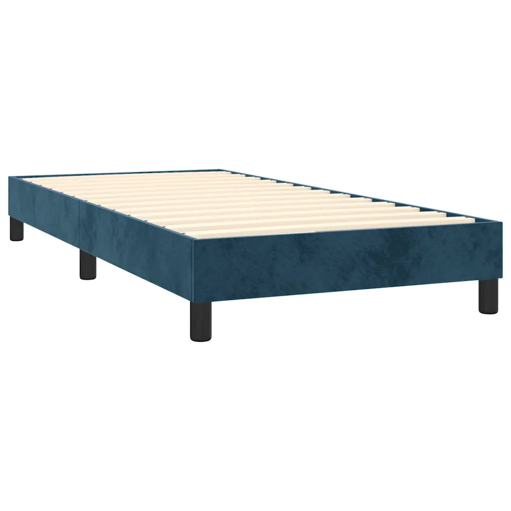 Letto a Molle con Materasso e LED-Struttura Letto con Materasso Blu Scuro 80x200cm in Velluto 611164