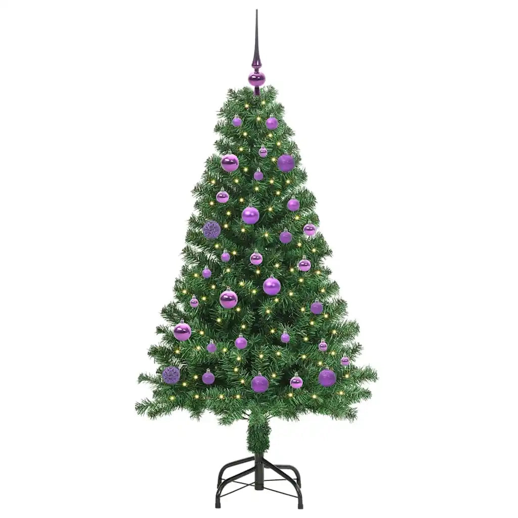 Albero di Natale artificiale con 150 LED Verde 150 cm 3396906