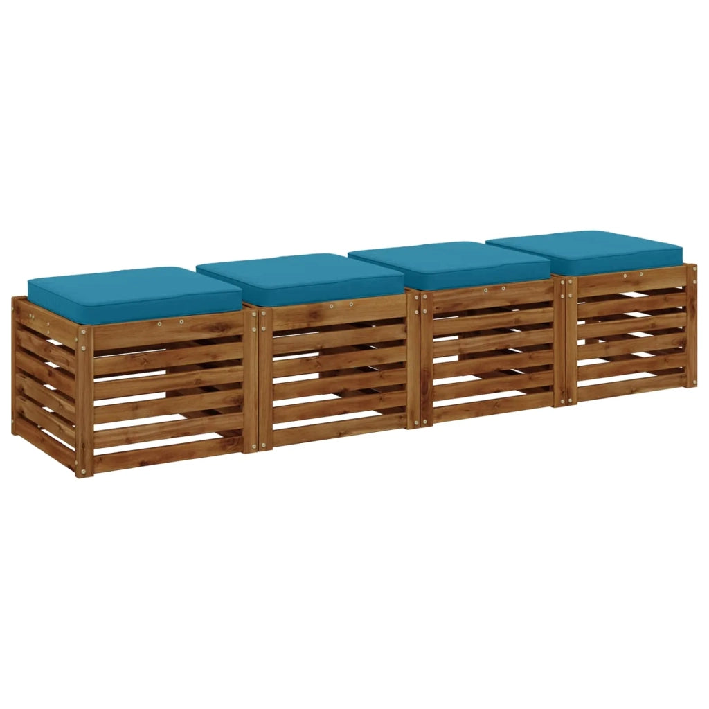 Cuscini per Sedia in 4 Pezzi VUGHT 4 pcs 100% Poliestere 946259