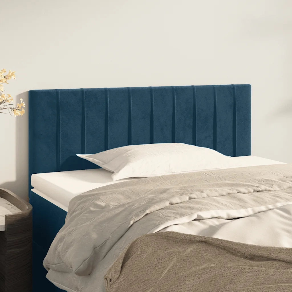 Testiera | Testata Blu Scuro 100x5x78/88 cm in Velluto