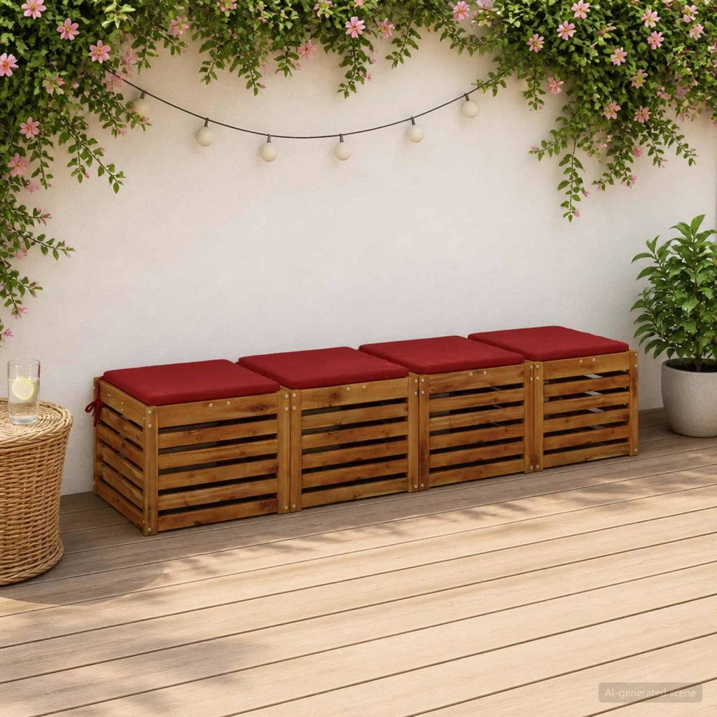 Cuscini per Sedia in 4 Pezzi SOEST 4 pz 100% Poliestere 944526