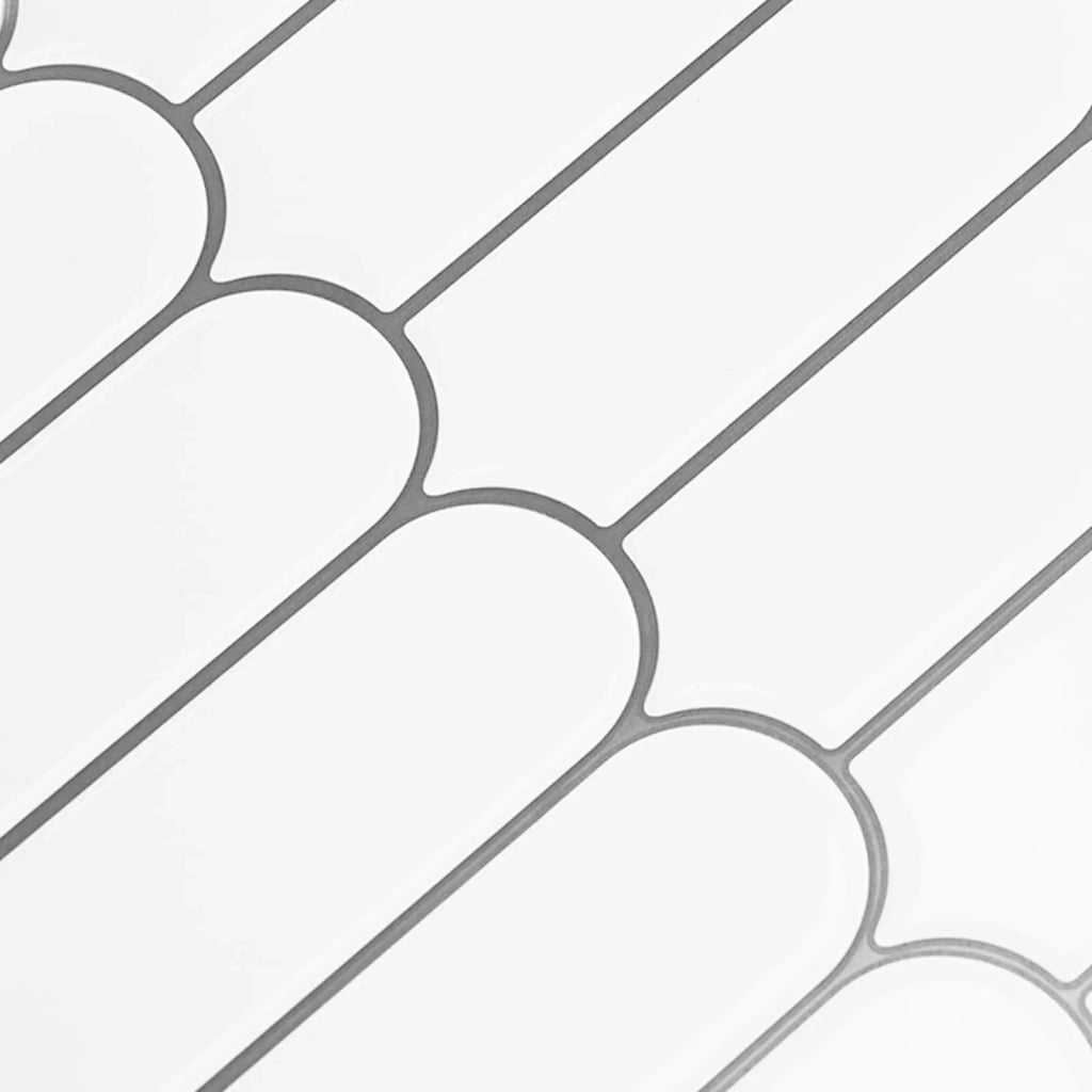 Piastrella Piuma 10 pcs Bianco e Grigio 30 x 30 cm 42046195