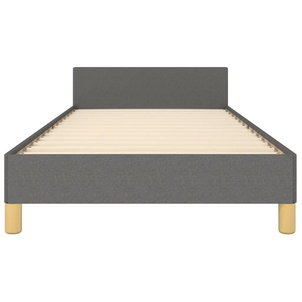 Letto singolo | Letto per adulti | Giroletto senza Materasso Grigio Scuro 90x200 cm Tessuto