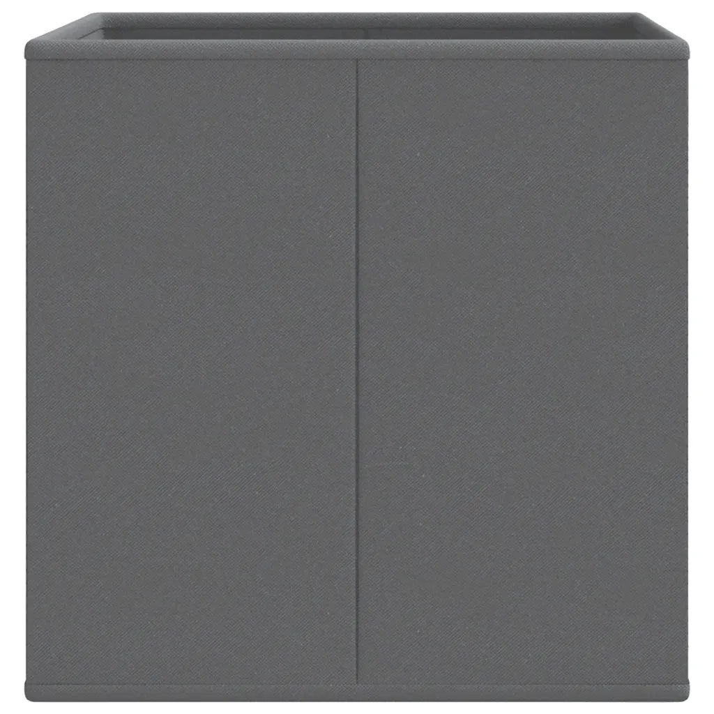 Scatole Portaoggetti 10pz Grigio 32x32x32cm Tessuto non Tessuto 4018988