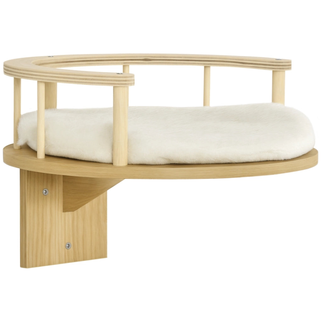 Letto per gatti con cuscino ¨C zephmum ¨C rovere chiaro 34x34x10.5 cm
