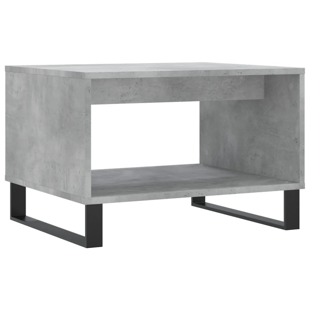 Tavolino da Salotto-Tavolino da soggiorno-Tavolo Grigio Cemento 60x50x40cm Legno Multistrato 608362